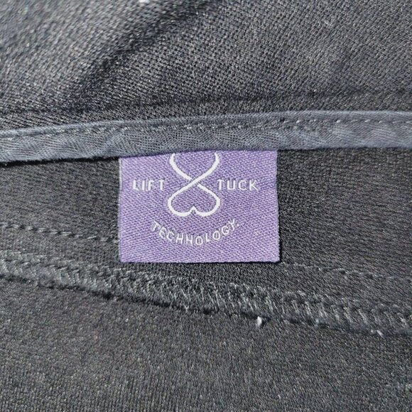 NYDJ Classic Straight Leg Knit Trouser Pant Black Women's Size 12P - Picture 7 of 12